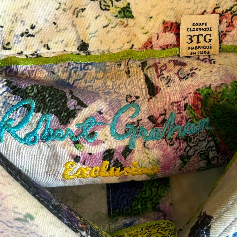 Robert Graham Exclusive Multicolor Paint-Splash Button-Down Shirt - Picture 3 of 9